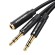 Cable Audio 2x 3.5mm male to 3,5mm female Vention BBUBY 0.3m Black image 3