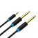 Audio Cable 3.5mm TRS to 2x 6.35mm Vention BACBH 2m (black) фото 3