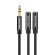 Audio Splitter 3.5mm Male to 2x 3.5mm Female Vention BBSBY 0.3m Black image 1