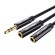 Audio Splitter 3.5mm Male to 2x 3.5mm Female Vention BBSBY 0.3m Black image 2