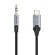 Cable Audio USB-C to 3,5mm mini jack 1m black image 1