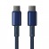 Cable USB-C do USB-C Baseus Tungsten Gold, 100W, 2m (niebieski) image 3