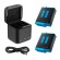 Telesin 3-slot charger box for GoPro Hero 9 / Hero 10 / Hero 11 / Hero 12 + 2 batteries (GP-BNC-901) image 1