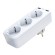 Power charger with 3 AC outlets + 2x USB XO WL08EU (White) image 1