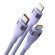 3in1 USB cable Baseus Flash II Series, USB-C + micro USB + Lightning, 66W, 1.2m (Purple) image 4