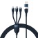 3in1 USB cable Baseus Flash Series 2, USB-C + micro USB + Lightning, 100W, 1.2m (blue) paveikslėlis 1