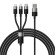 3in1 USB cable Baseus StarSpeed Series, USB-C + Micro + Lightning 3,5A, 1.2m (Black) фото 2