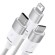 3in1 USB cable Baseus StarSpeed Series, USB-C + Micro + Lightning 3,5A, 1.2m (White) image 3