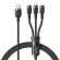 3in1 USB to USB-C / Lightning / Micro USB Cable, Mcdodo CA-0930, 6A, 1.2m (Black) paveikslėlis 1