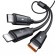 3in1 USB to USB-C / Lightning / Micro USB Cable, Mcdodo CA-5790, 3.5A, 1.2m (black) paveikslėlis 2