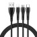 3in1 USB to USB-C / Lightning / Micro USB Cable, Mcdodo CA-6960, 1.2m (Black) paveikslėlis 1