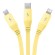 Charging Cable 3w1 Baseus USB to USB-C, USB-M, Lightning 3,5A, 1,1m (yellow) фото 7