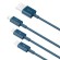 USB cable 3in1 Baseus Superior Series, USB to micro USB / USB-C / Lightning, 3.5A, 1.5m (blue) paveikslėlis 4