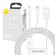 USB cable 3in1 Baseus Superior Series, USB to micro USB / USB-C / Lightning, 3.5A, 1.2m (white) image 1