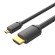 HDMI-D Male to HDMI-A Male Cable Vention AGIBF 1m, 4K 60Hz (Black) image 4