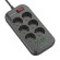 Power strip with 6 AC outlets, 4x USB, LDNIO SE6403, 2m (black) image 2