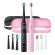 Sonic toothbrushes with head set and case FairyWill FW-507 (Black and pink) image 2