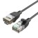 Network Cable UTP CAT6A Vention IBIBG RJ45 Ethernet 10Gbps 1.5m Black Slim Type фото 1