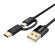 2in1 USB cable Choetech USB-C / Micro USB,  (black) paveikslėlis 2