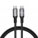 Fast Charging cable Rocoren USB-C to USB-C Retro Series 1m 240W (grey) image 1