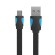 Płaski kabel USB 2.0 A do Mini 5 pinowy Vention VAS-A14-B050 2A 0,5m czarny paveikslėlis 1