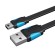 Płaski kabel USB 2.0 A do Mini 5 pinowy Vention VAS-A14-B050 2A 0,5m czarny paveikslėlis 2