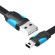 Płaski kabel USB 2.0 A do Mini 5 pinowy Vention VAS-A14-B050 2A 0,5m czarny paveikslėlis 3