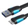 Flat USB 3.0 A to Micro-B cable Vention VAS-A12-B050 0.5m Black image 1