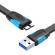 Flat USB 3.0 A to Micro-B cable Vention VAS-A12-B050 0.5m Black фото 2