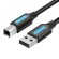 USB 2.0 A to USB-B cable with ferrite core Vention COQBL 2A 10m Black PVC paveikslėlis 1