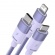 3in1 USB cable Baseus StarSpeed Series, USB-C + Micro + Lightning 3,5A, 1.2m (Purple) paveikslėlis 10