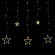 Apgaismojums LED // Dekoratīvais svētku apgaismojums | Ziemassvētku apgaismojums // Kurtyna - gwiazdy - ciepłe białe, 230V image 1