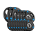 Sportam un aktīvai atpūtai // Sporta Prece // Zestaw obciążeń żeliwnych gumowanych 30kg ( 8x1.25kg + 4x2.5kg + 2x5kg ), otwór olimpijski 51mm,  REBEL ACTIVE image 1