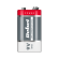 Primary batteries, rechargable batteries and power supply // Batteries AA, AAA and other sizes, chargers for ordering // Baterie cynkowo węglowe REBEL 6F22 BLISTER image 2