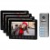 Video-Fonolukod  | Door Bels // Video-Fonolukod HD // Zestaw wideodomofonowy 4-rodzinny, bezsłuchawkowy, kolor,  LCD 7", menu OSD, sterowanie bramą, czarny NOVEO MULTI4 image 1