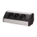 Elektromateriāli // Mēbeļu elektriskie slēdži un rozetes, USB rozetes // Gniazdo meblowe 3x2P+Z, czarno-srebrne image 1