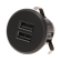 Elektromateriāli // Mēbeļu elektriskie slēdži un rozetes, USB rozetes // Ładowarka 2xUSB wpuszczana w blat, czarna image 1
