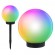 Apgaismojums LED // New Arrival // Solarna lampa wolnostojąca ogrodowa GreenBlue, kula, 15x15x48cm, kolorowy LED RGB, GB122 image 1