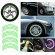 Automobilių ir motociklų prekės, elektronika, navigacija, CB radijas // Goods for Cars // AG555C Naklejki odblaskowe na koła green paveikslėlis 3