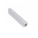 Aluminum profile with white cover for LED strip, anodized, surface, high, LINE, 2m image 1
