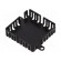 Heatsink: extruded | TO220 | black | L: 44mm | W: 44mm | H: 1.5mm | anodized image 1