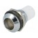LED holder | 10mm | chromium | convex | with plastic plug image 1