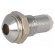 LED holder | 3mm | chromium | metal | convex | with plastic plug фото 1