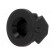LED holder | 3mm | one-piece | black | UL94V-2 | L: 6.5mm | Mat: polyamide image 1