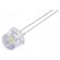 LED | 8mm | white cold | 3000÷4000mcd | 100° | Front: convex image 1