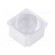 LED lens | square | Mat: polycarbonate | transparent | Colour: white paveikslėlis 1