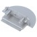 Cap for LED profiles | silver | 2pcs | ABS | GROOVE14 image 2