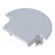 Cap for LED profiles | silver | ABS | Application: GROOVE14 | Pcs: 2 фото 1