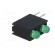 LED | in housing | green | 3mm | No.of diodes: 2 | 20mA | 40° | 2.2÷2.5V paveikslėlis 2