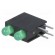 LED | in housing | green | 3mm | No.of diodes: 2 | 20mA | 60° | 2.2÷2.5V фото 1